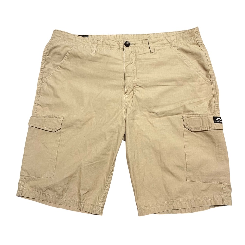Vtg Oakley‎ Mens Cargo Shorts Tan Khaki Ripstop Regular Fit Size 38 Outdoor